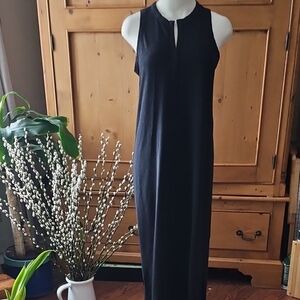 Gap Slub Maxi Dress Black Size S